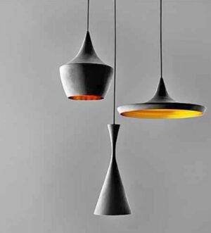 Pendant Light Set – Matte Black (Tri-Shape / 3-Head Cluster)