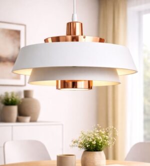 Modern White Layered Pendant Light – Contemporary Designer Ceiling Lamp