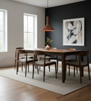 Modern Cone Pendant Light with Gold Trim – Grey or Copper