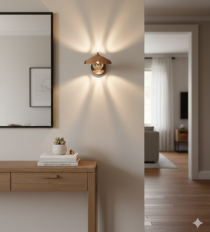 Rose Gold Wall Light with Crystal Holder – Modern Decorative Sconce